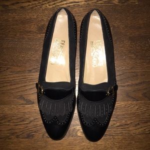 Ferragamo wingtip spectator loafers 9.5 B